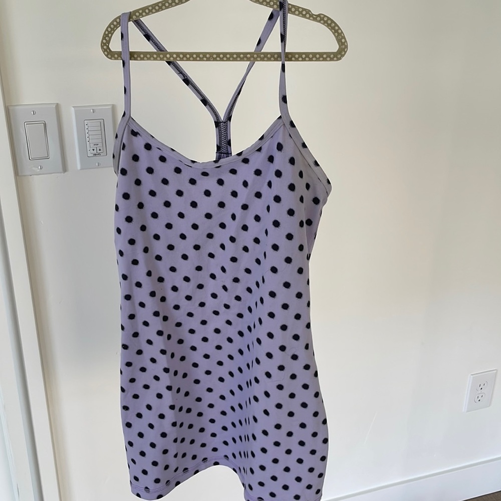 Purple Polkadot Lululemon Tank Top size S